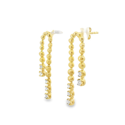 0.33CT Diamond 14k Yellow Gold Earring