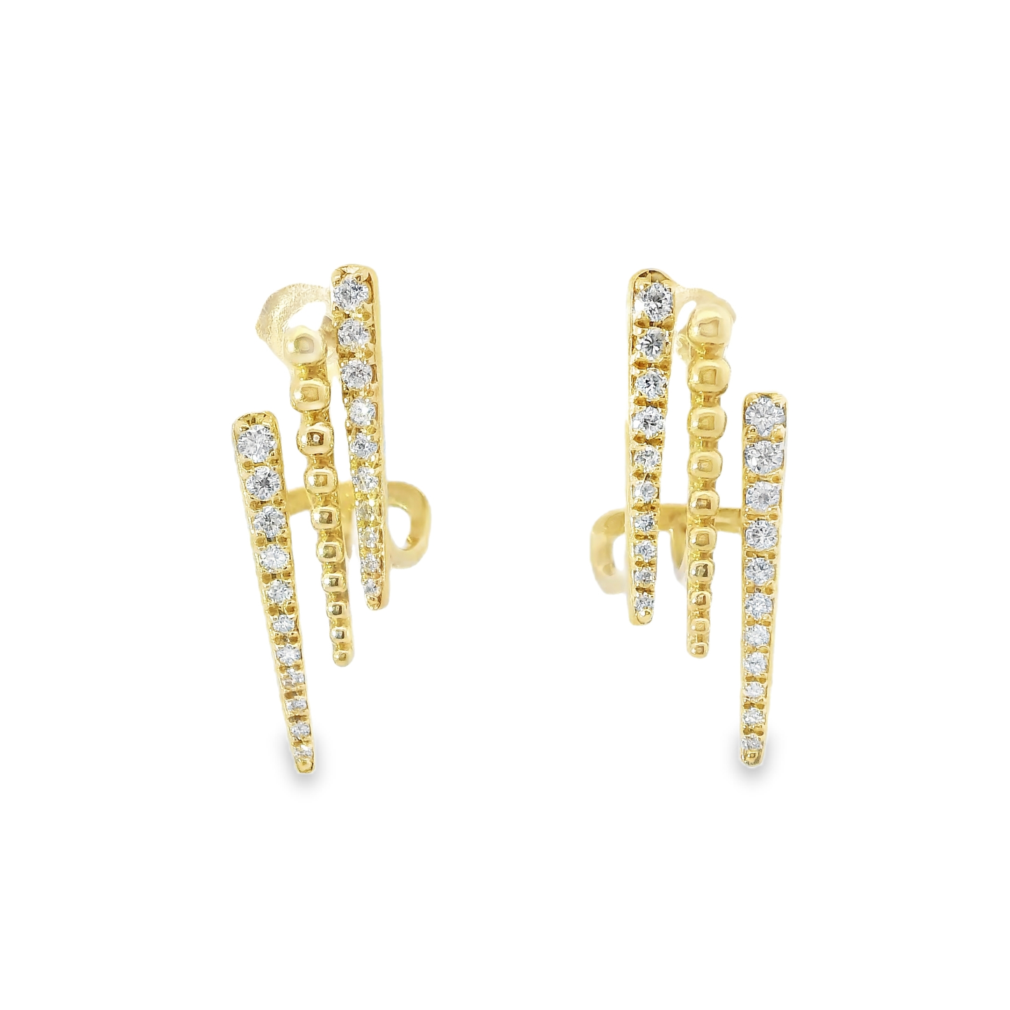 0.34CT Diamond 14k Yellow Gold Earring