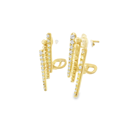 0.34CT Diamond 14k Yellow Gold Earring