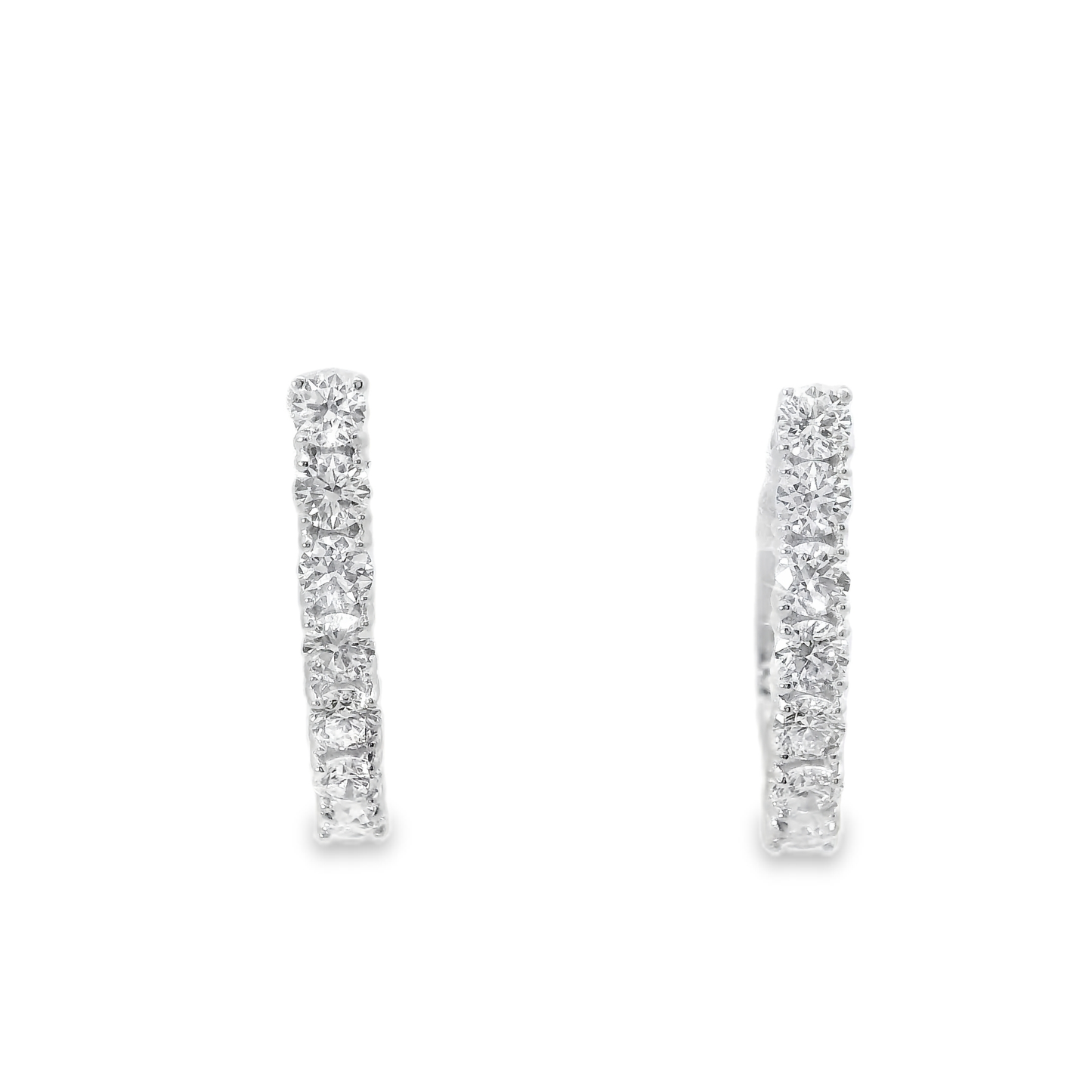 0.91CT Diamond 14k White Gold Earring