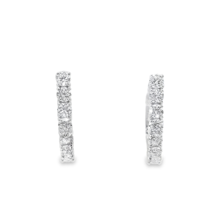 0.91CT Diamond 14k White Gold Earring