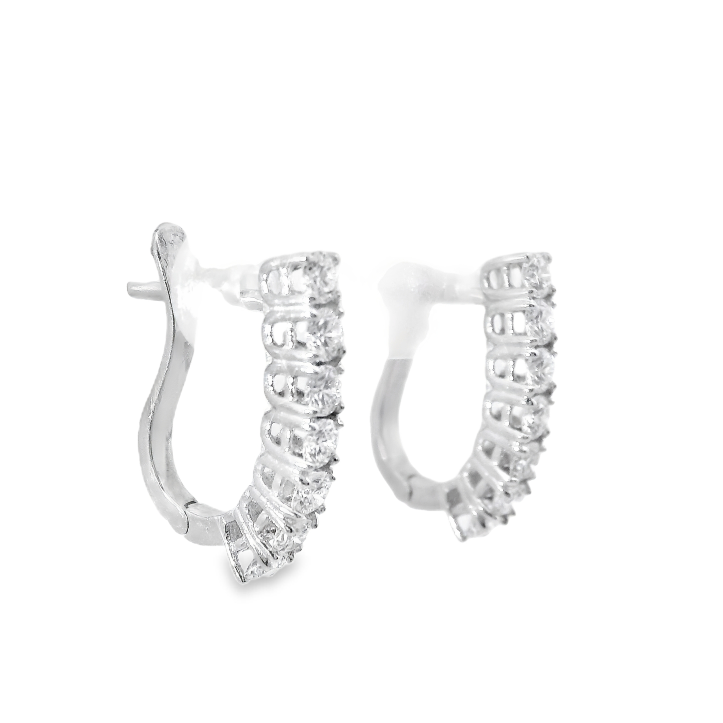 0.91CT Diamond 14k White Gold Earring