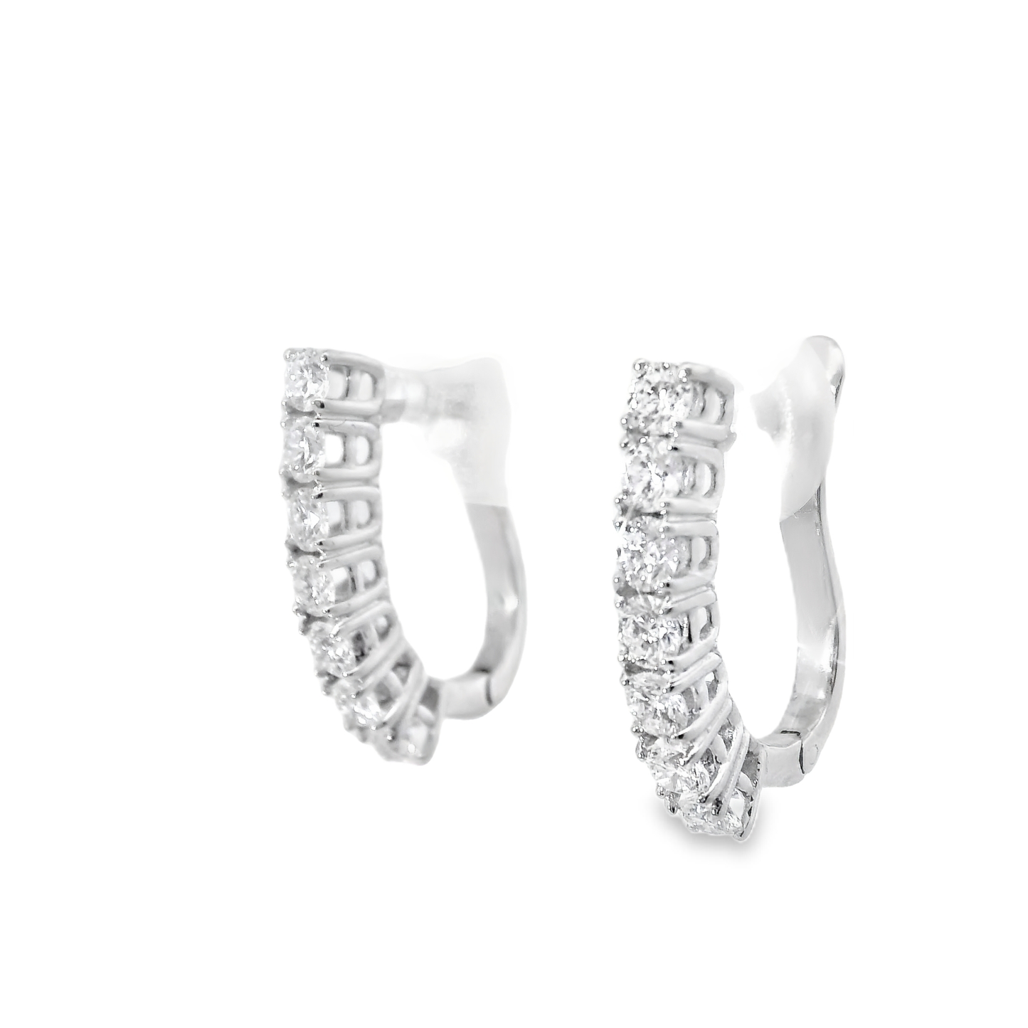 0.91CT Diamond 14k White Gold Earring