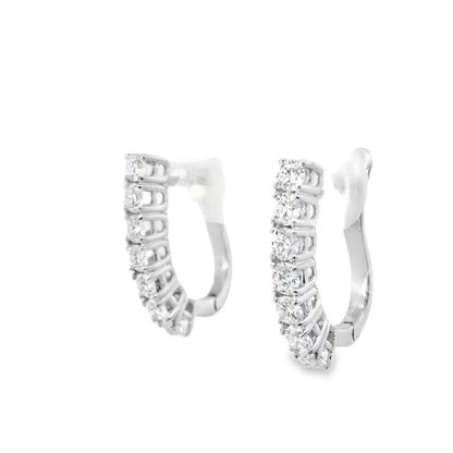 0.91CT Diamond 14k White Gold Earring