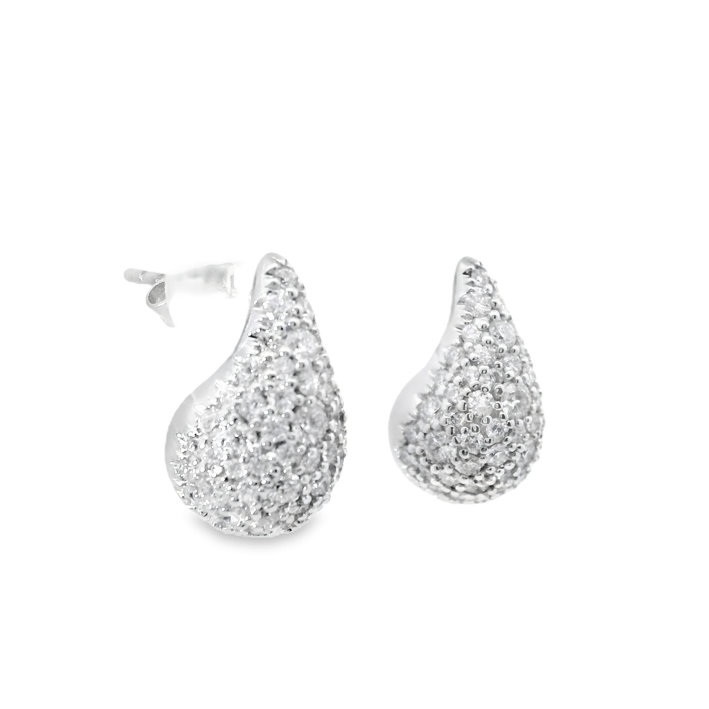 1.91CT Diamond 14k White Gold Earring
