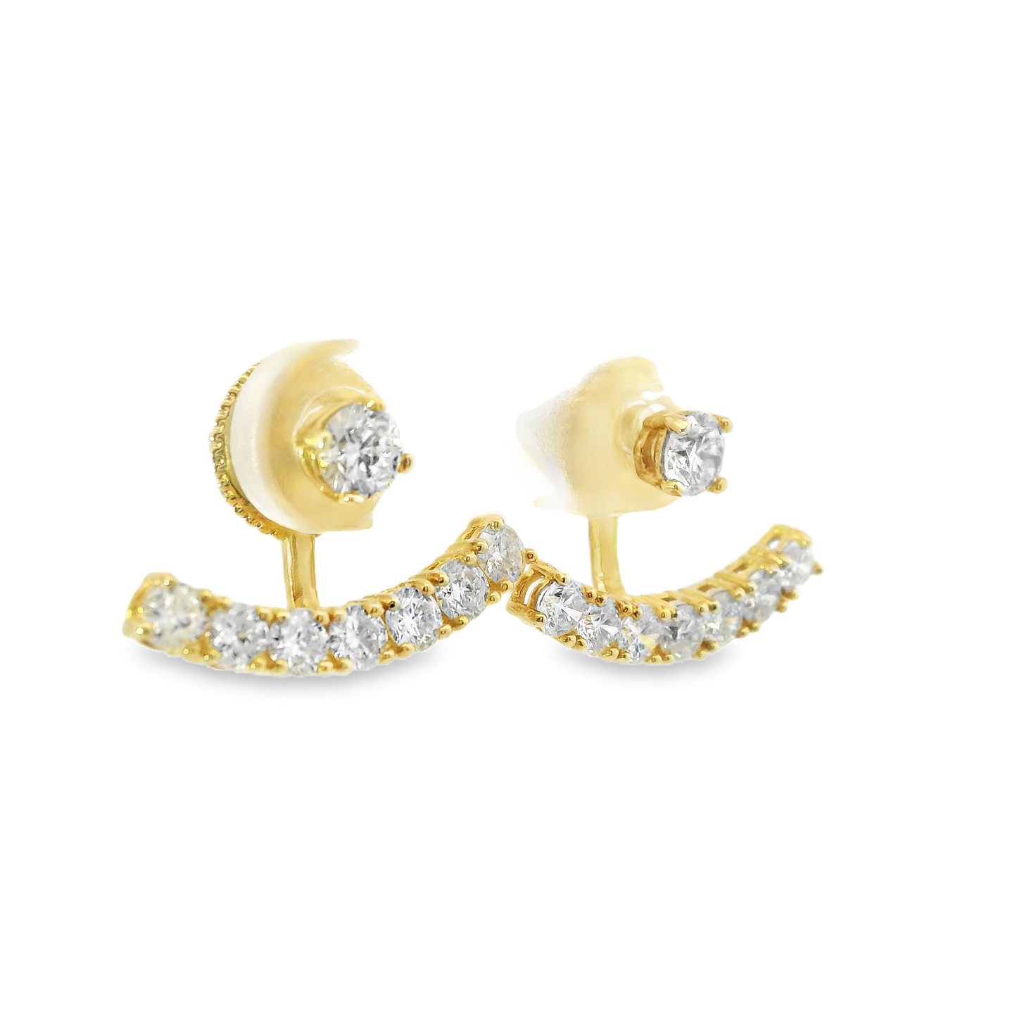 1.38CT Diamond 14k Yellow Gold Earring