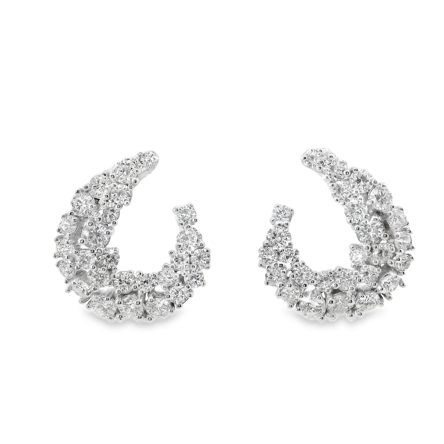 1.51CT Diamond 14k White Gold Earring