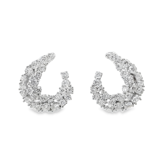 1.51CT Diamond 14k White Gold Earring