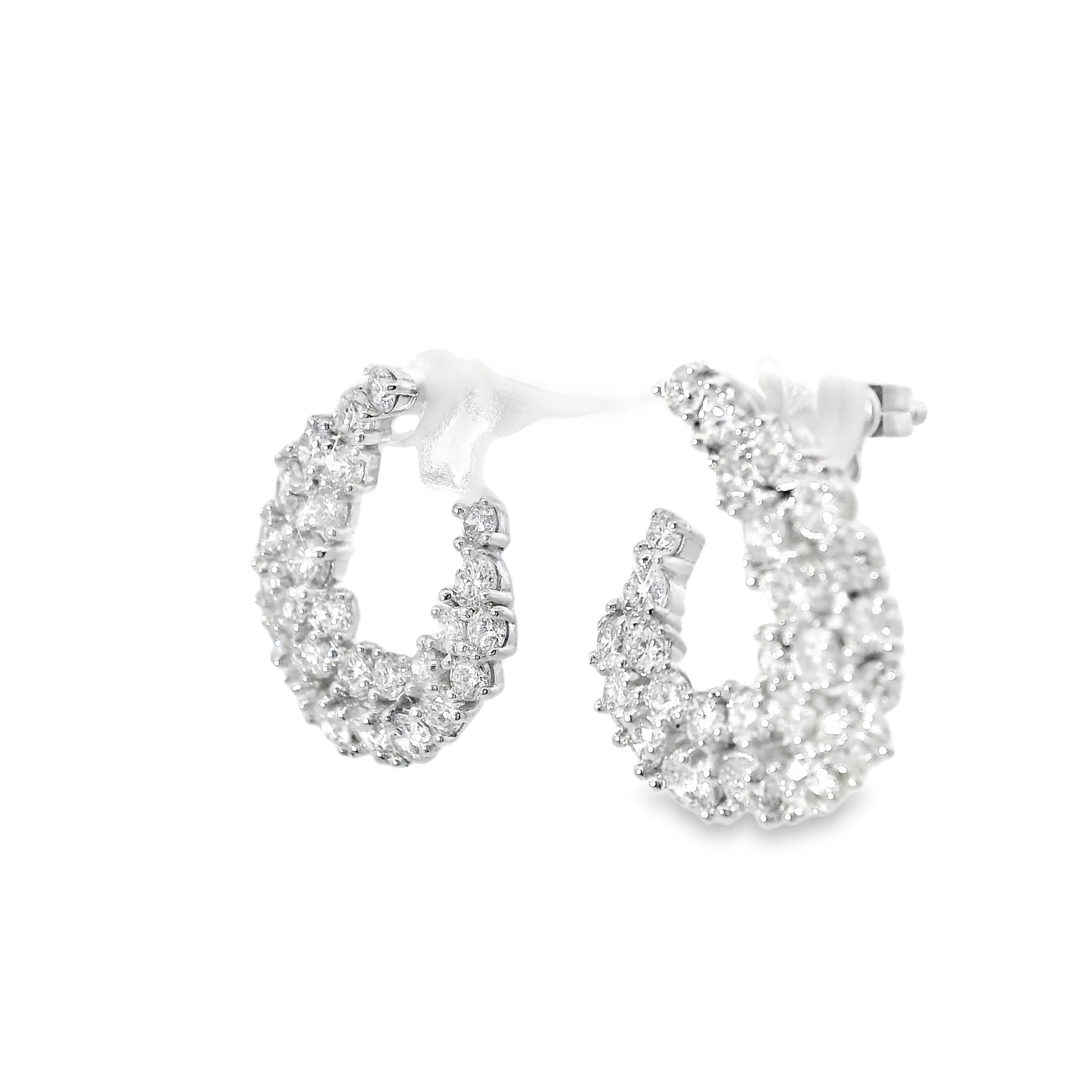 1.51CT Diamond 14k White Gold Earring