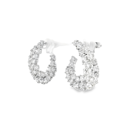 1.51CT Diamond 14k White Gold Earring