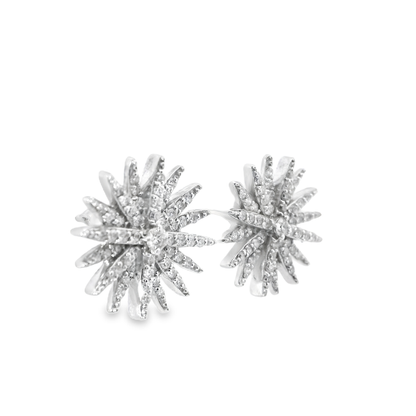 0.96CT Diamond 14k White Gold Earring