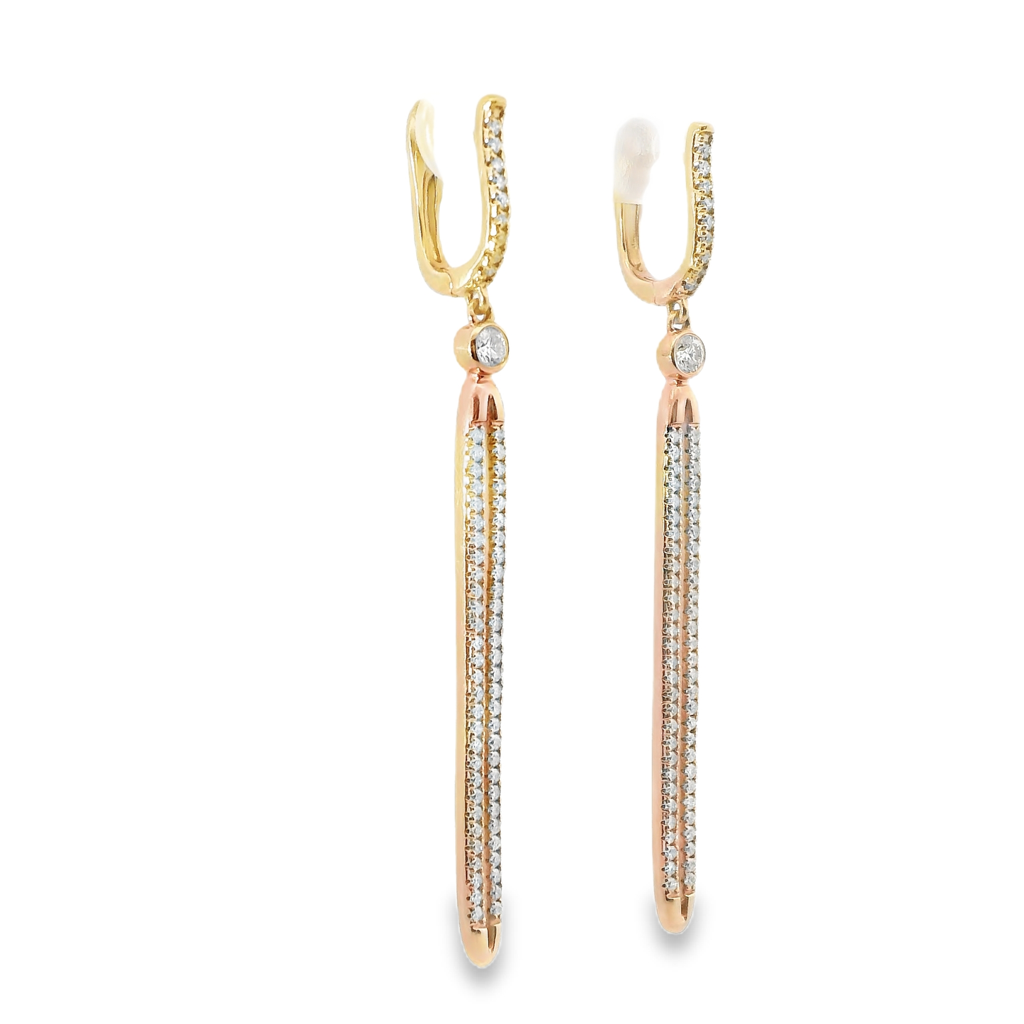 1.03CT Diamond Earring 14k Rose Gold