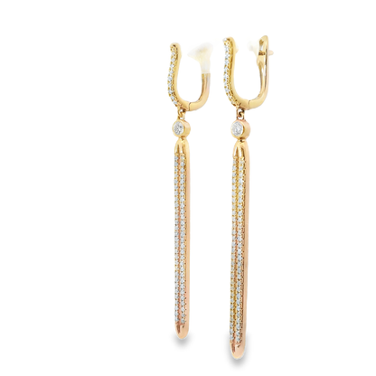 1.03CT Diamond Earring 14k Rose Gold