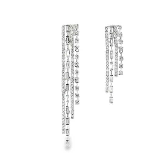 1.15CT Diamond Earring 14k White Gold