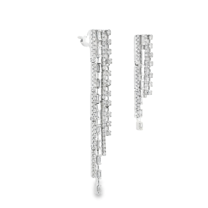 1.15CT Diamond Earring 14k White Gold