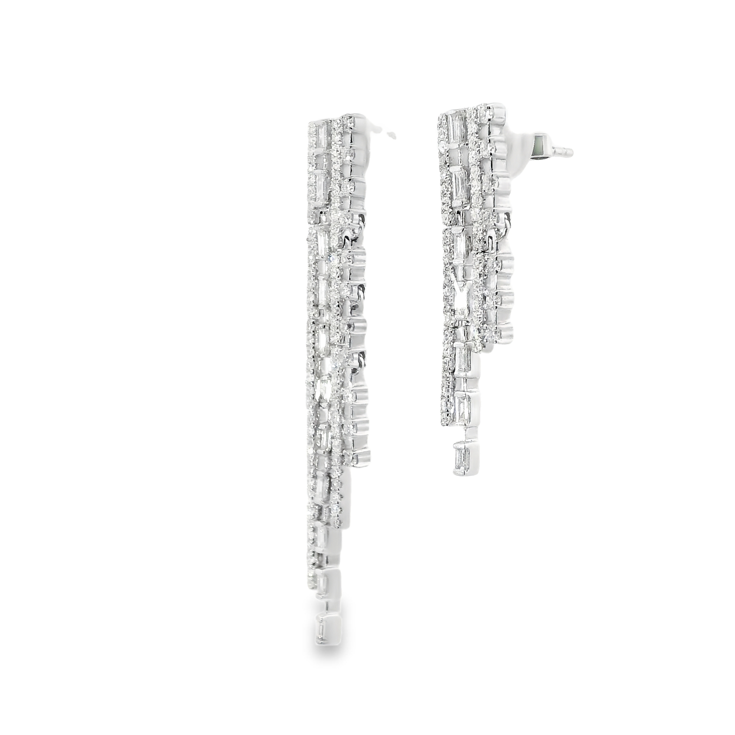 1.15CT Diamond Earring 14k White Gold