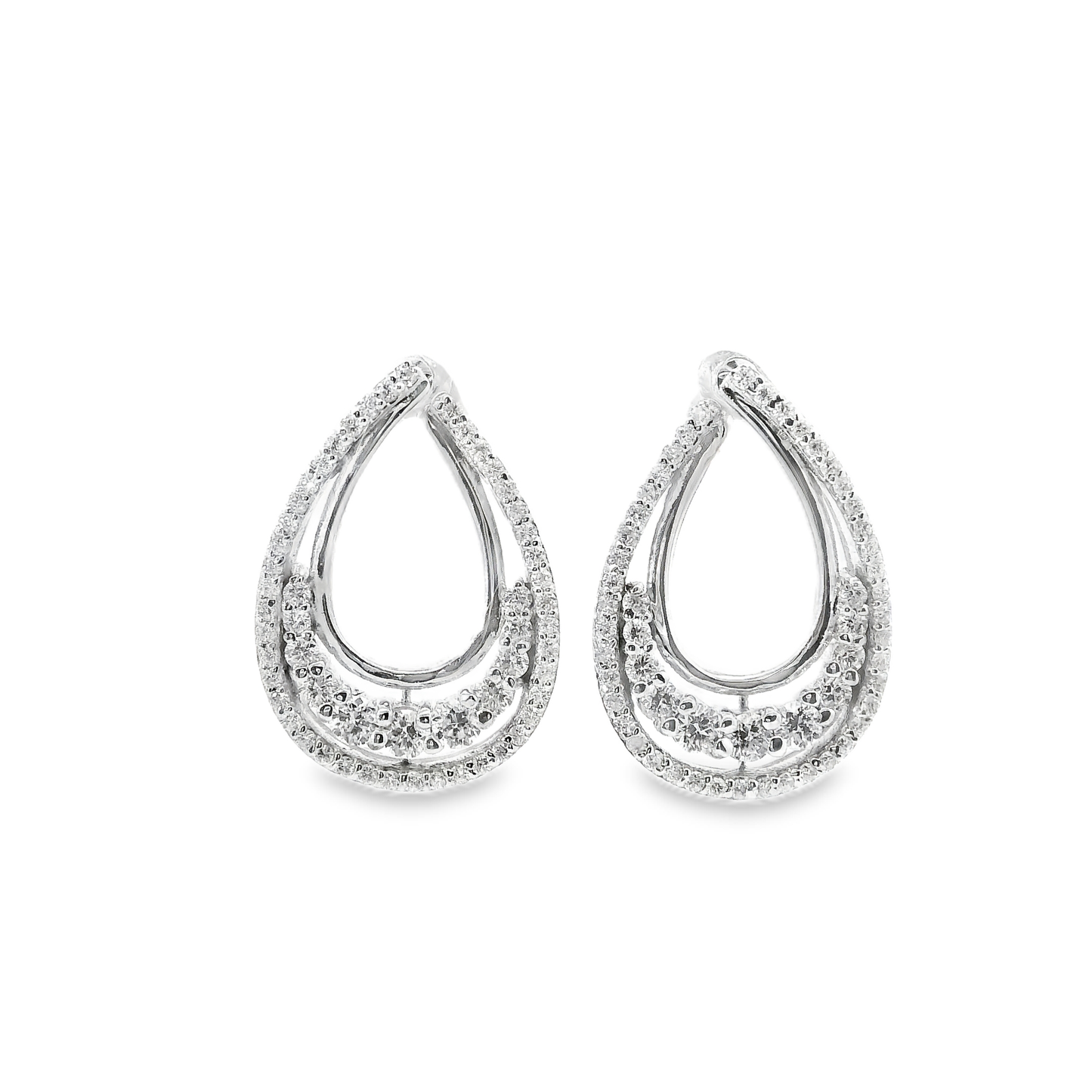 1.20CT Diamond Earring 18k White Gold