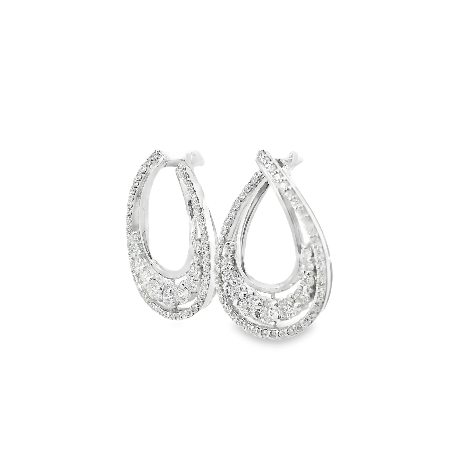 1.20CT Diamond Earring 18k White Gold