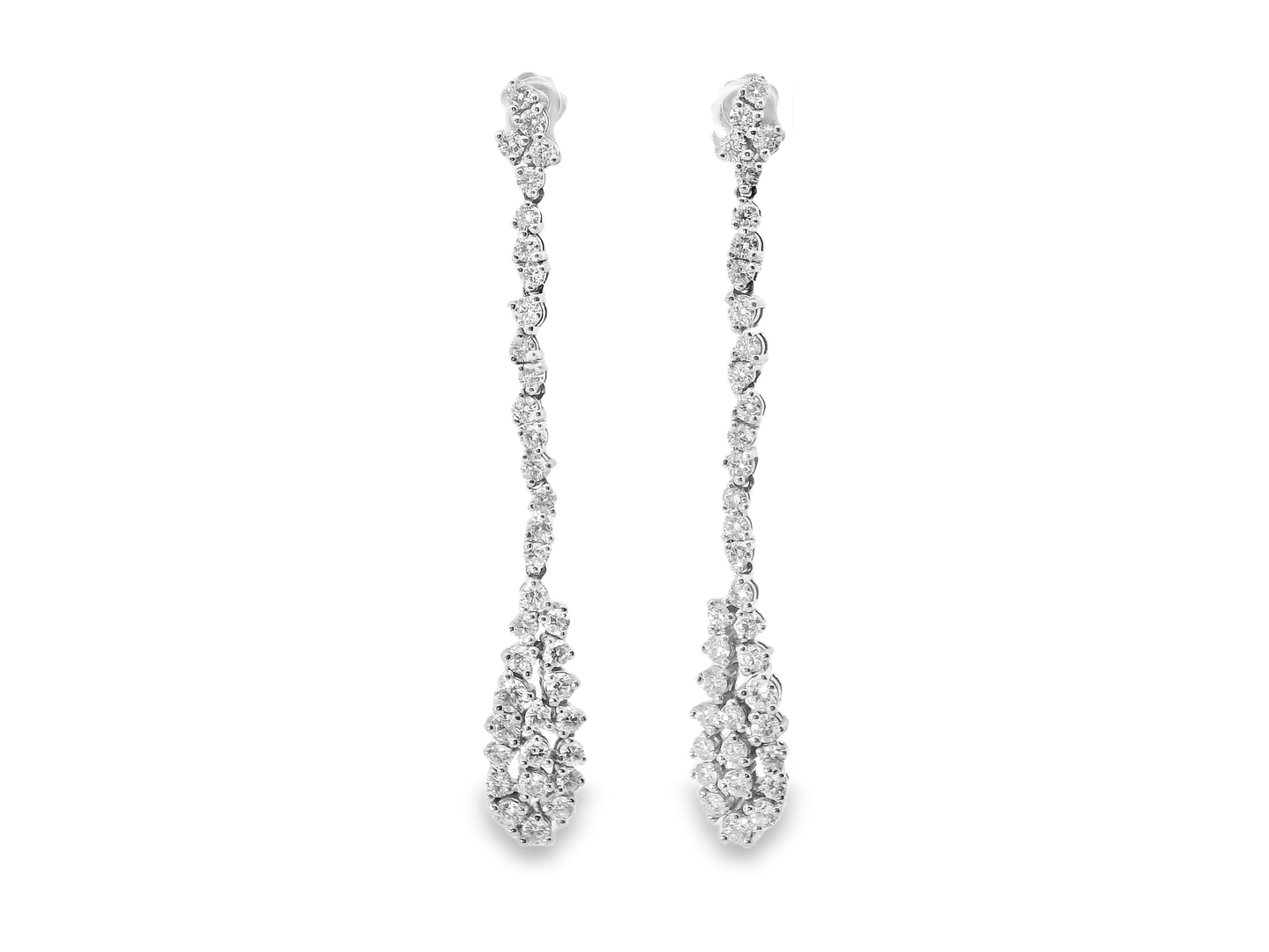 2.84CT Diamond Earring 14k White Gold