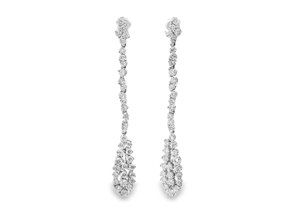 2.84CT Diamond Earring 14k White Gold