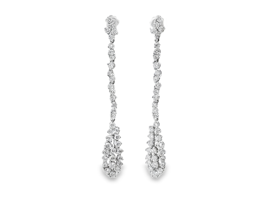 2.84CT Diamond Earring 14k White Gold