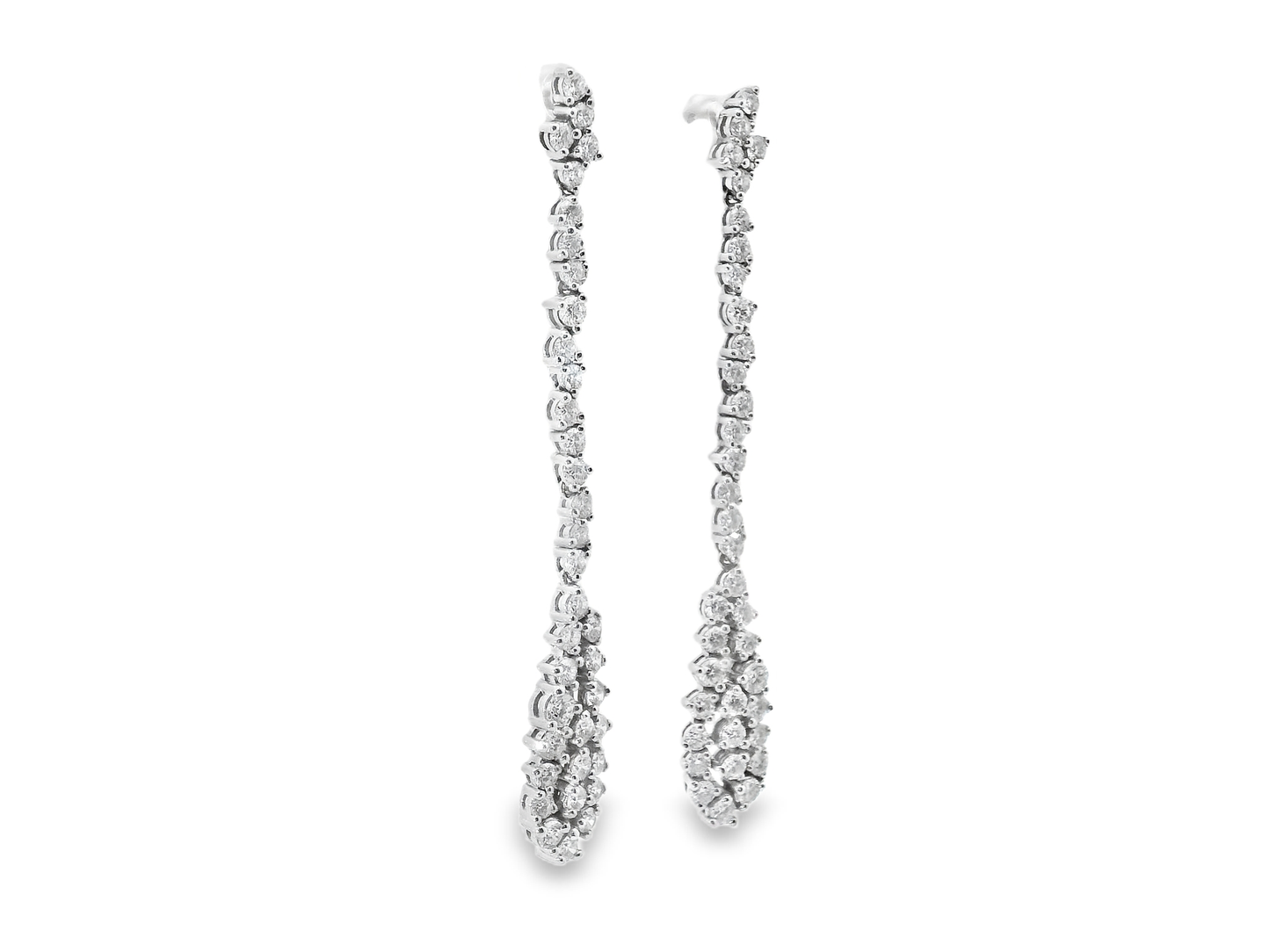 2.84CT Diamond Earring 14k White Gold