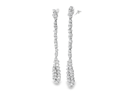2.84CT Diamond Earring 14k White Gold