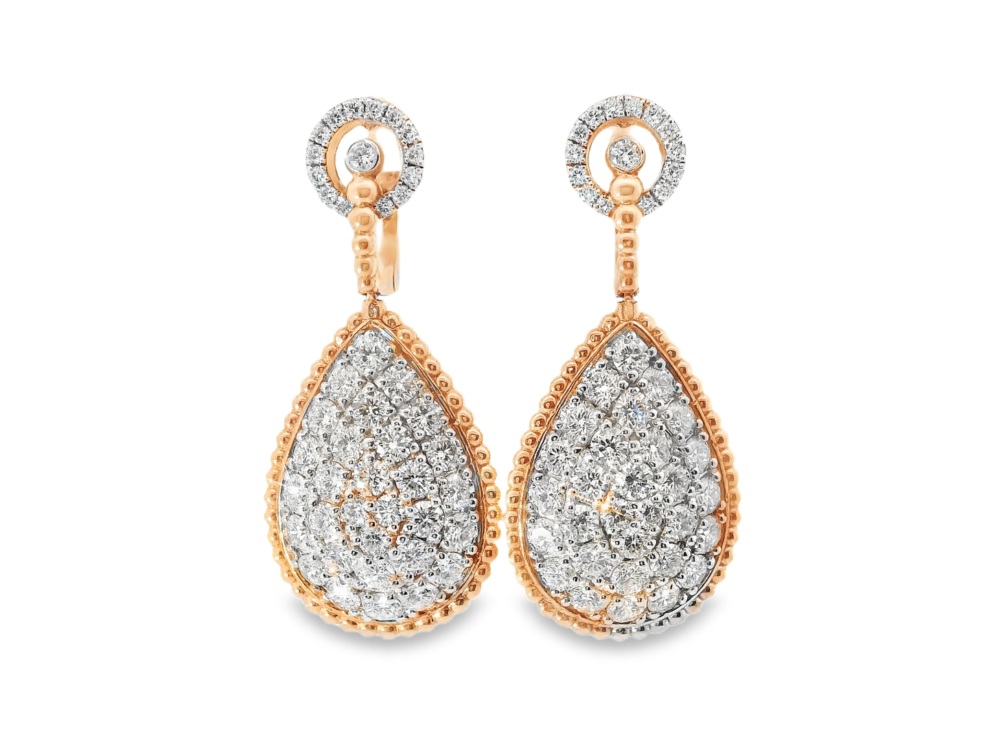 4.23Ct Diamond Earring 14k Rose Gold