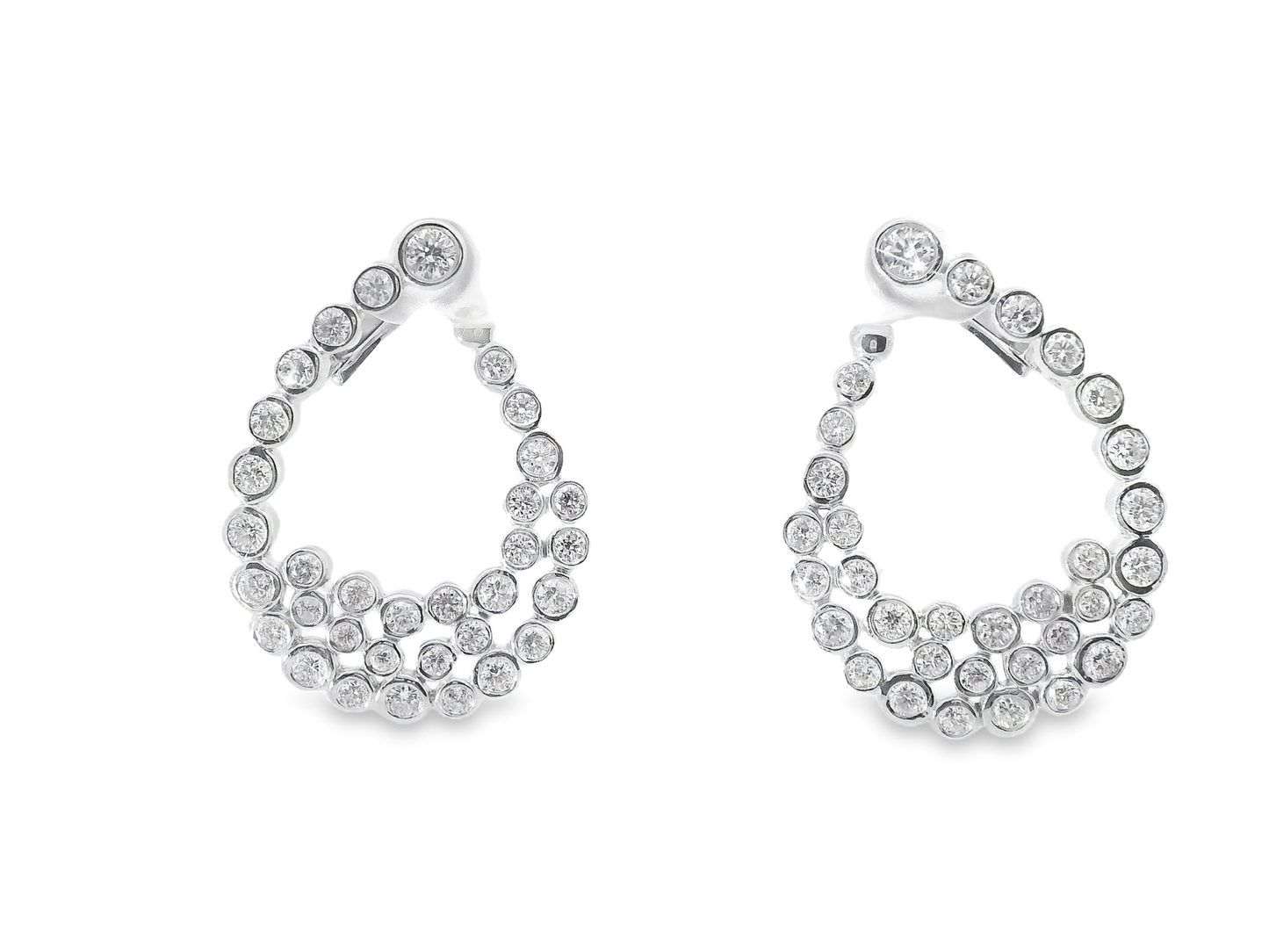 3.70Ct Diamond Earring 14k White Gold