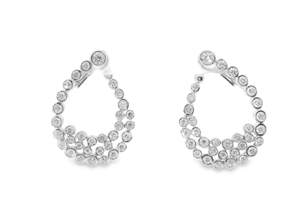 3.70Ct Diamond Earring 14k White Gold