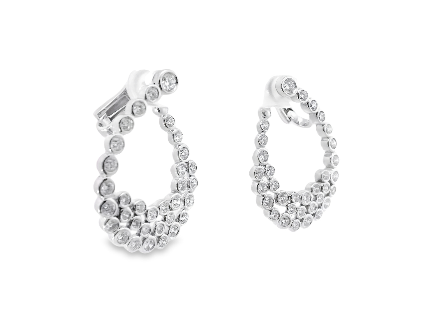 3.70Ct Diamond Earring 14k White Gold