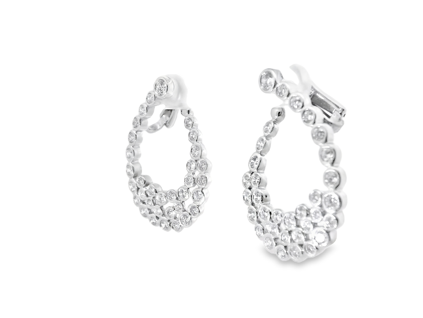 3.70Ct Diamond Earring 14k White Gold