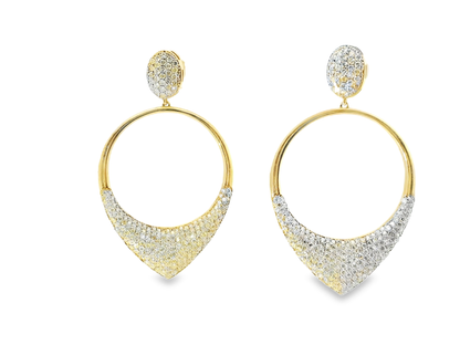 2.56Ct Diamond Earring 14k Yellow Gold