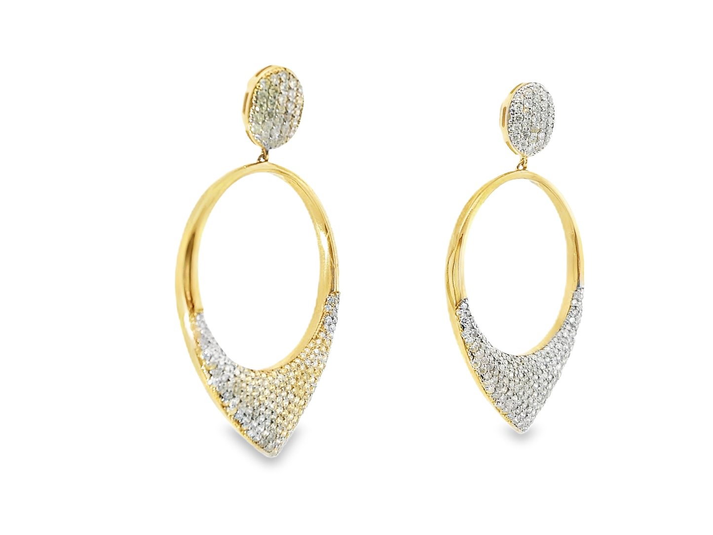 2.56Ct Diamond Earring 14k Yellow Gold