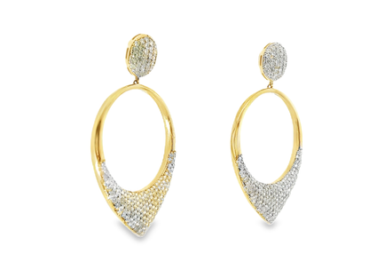 2.56Ct Diamond Earring 14k Yellow Gold