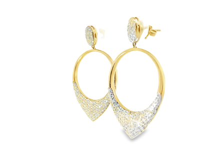 2.56Ct Diamond Earring 14k Yellow Gold