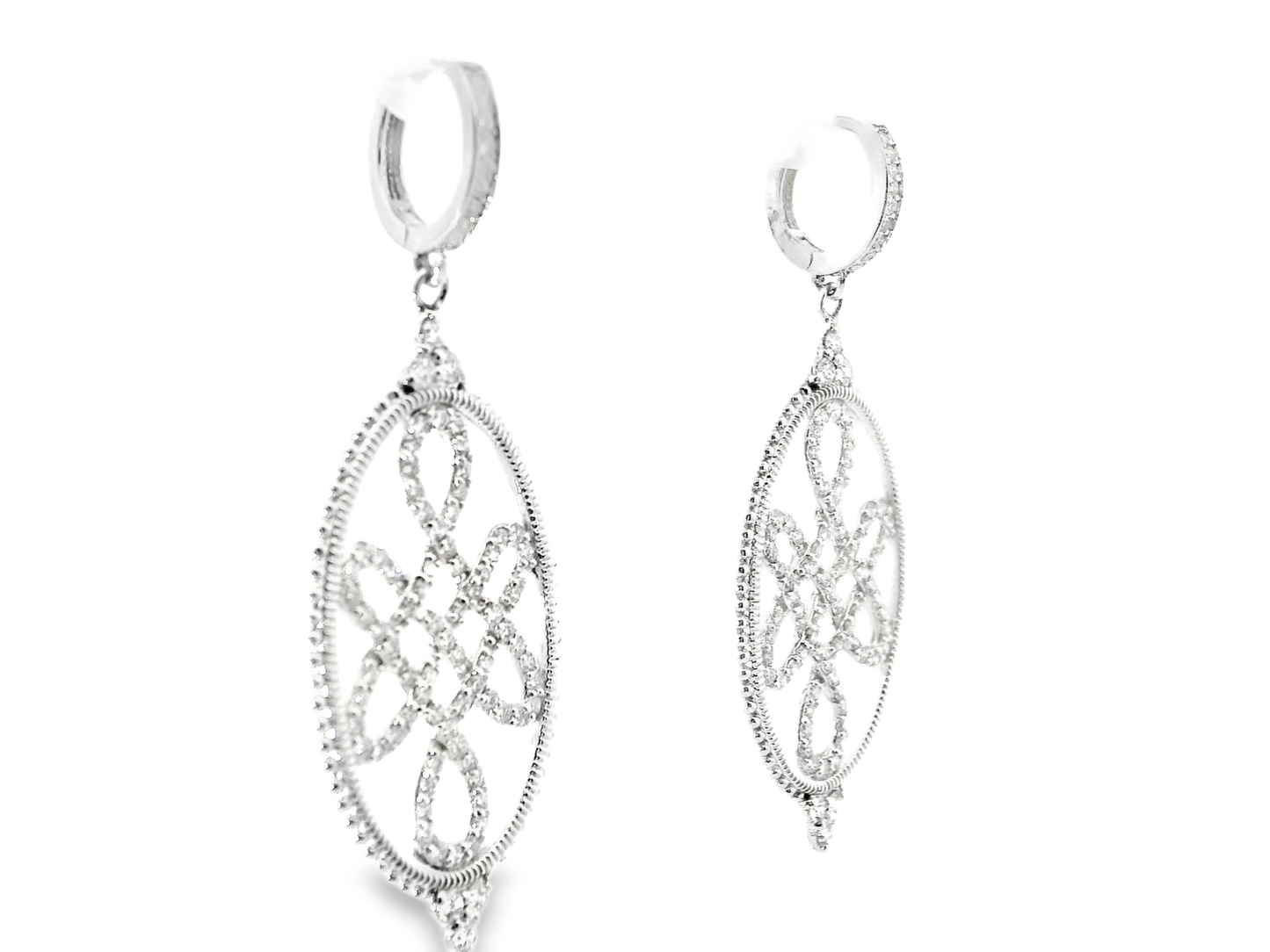 2.00Ct Diamond Earring 14k White Gold