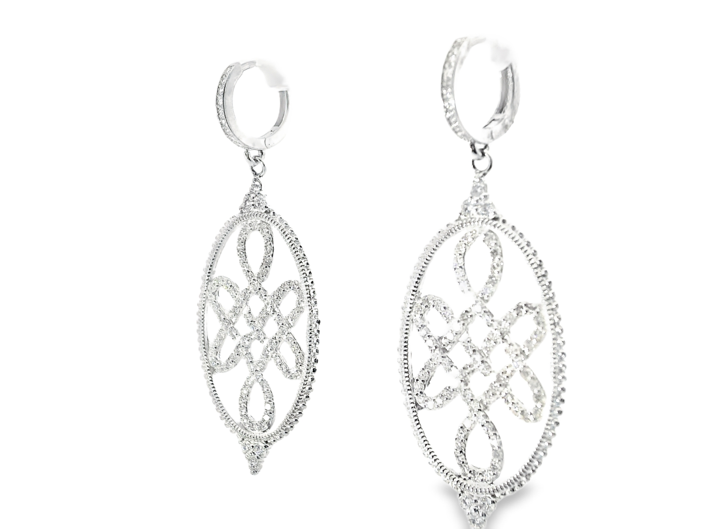 2.00Ct Diamond Earring 14k White Gold