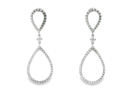 0.92Ct Diamond Earring 14k White Gold