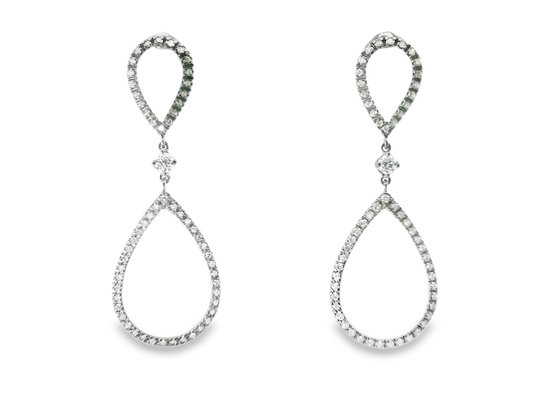 0.92Ct Diamond Earring 14k White Gold