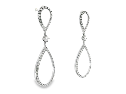 0.92Ct Diamond Earring 14k White Gold