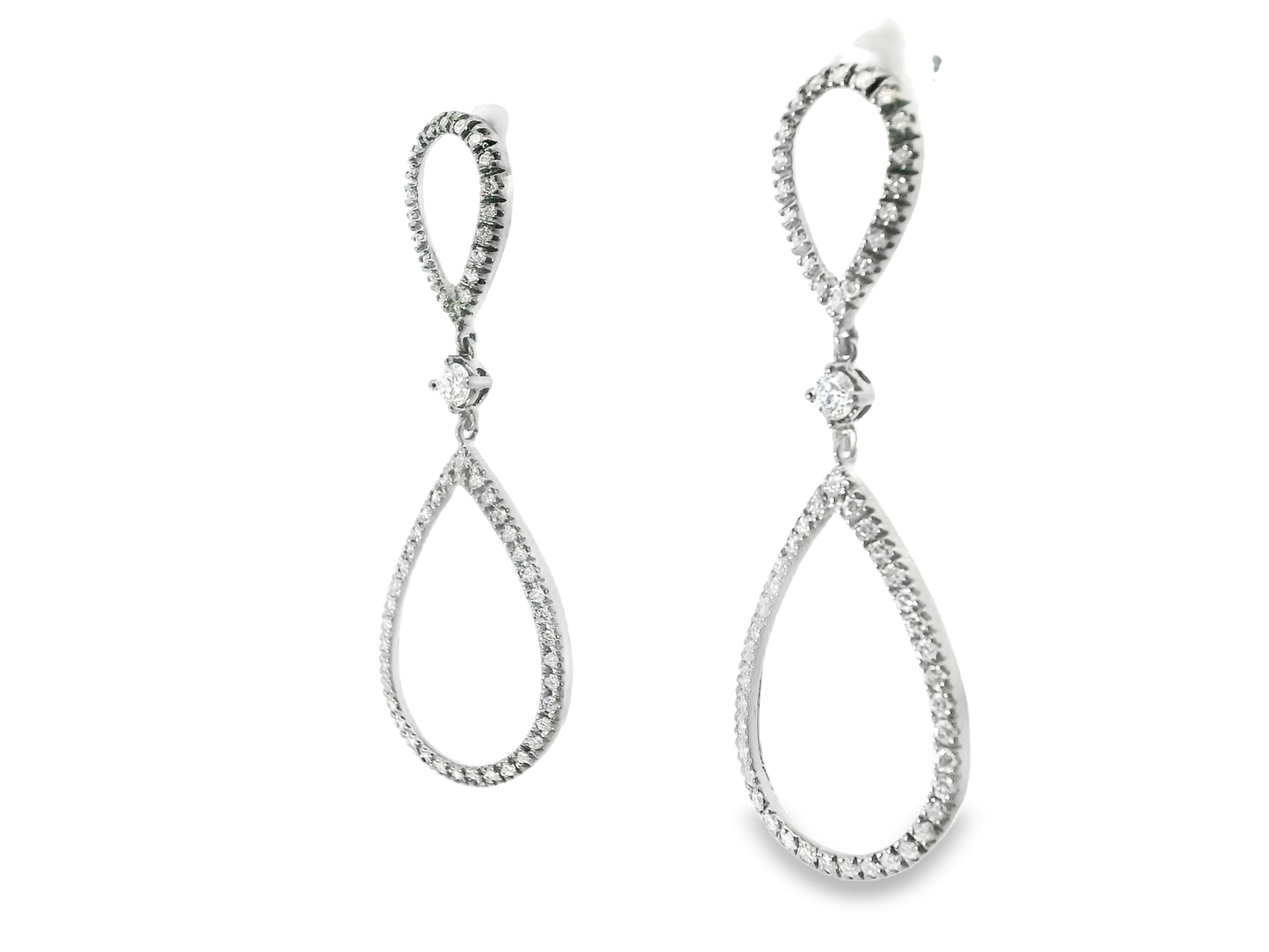 0.92Ct Diamond Earring 14k White Gold