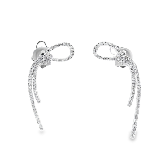 1.14Ct Diamond Earring 14k White Gold