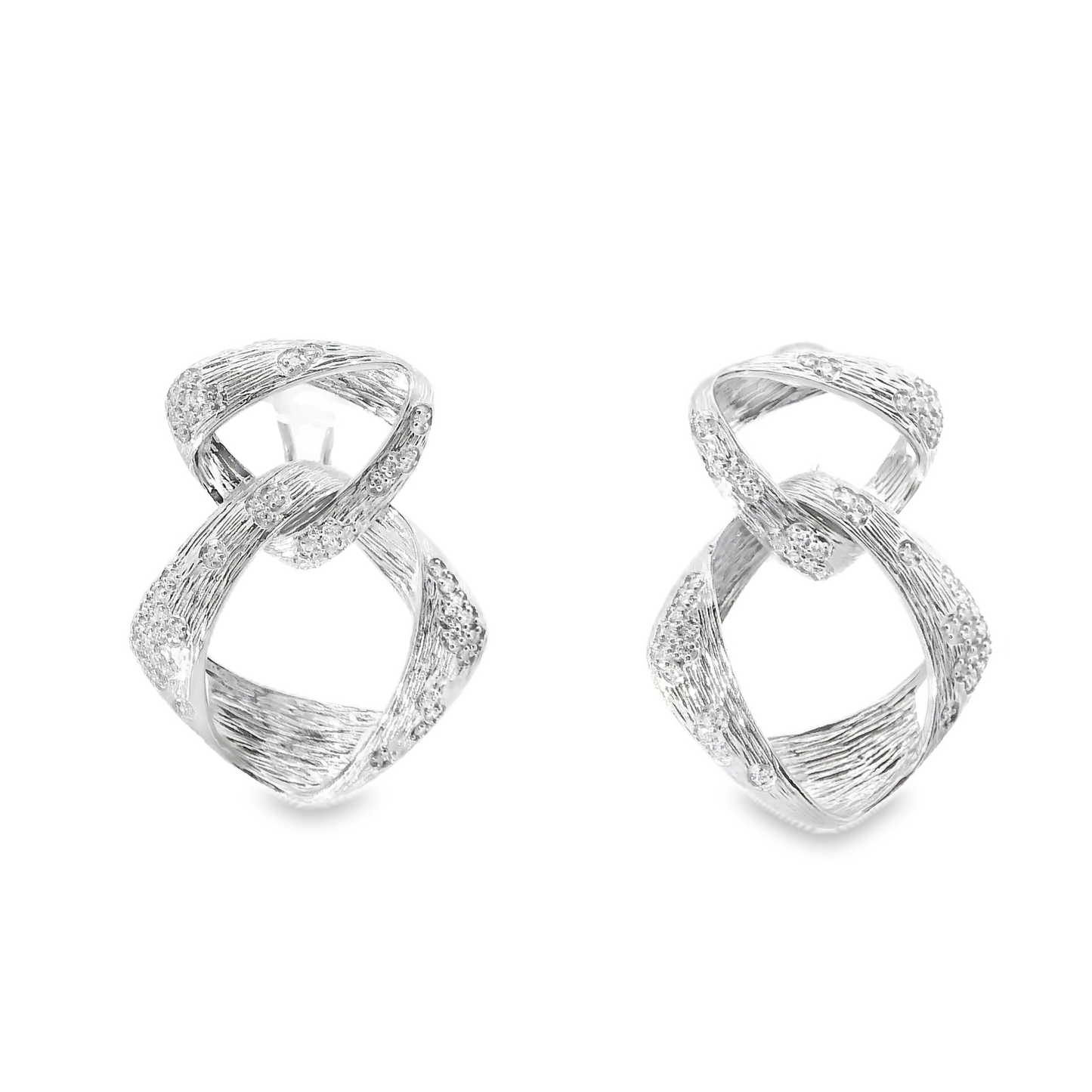 0.52CT Diamond Earring 14k White Gold