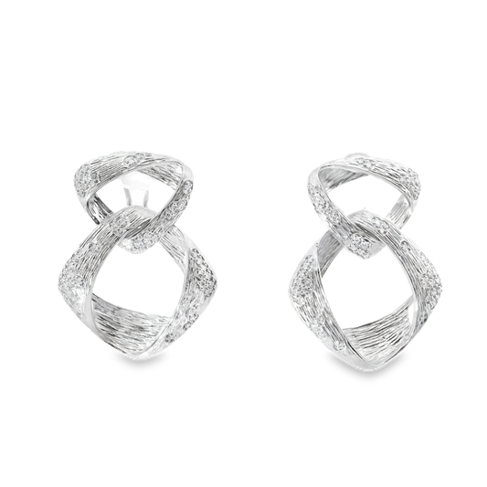 0.52CT Diamond Earring 14k White Gold