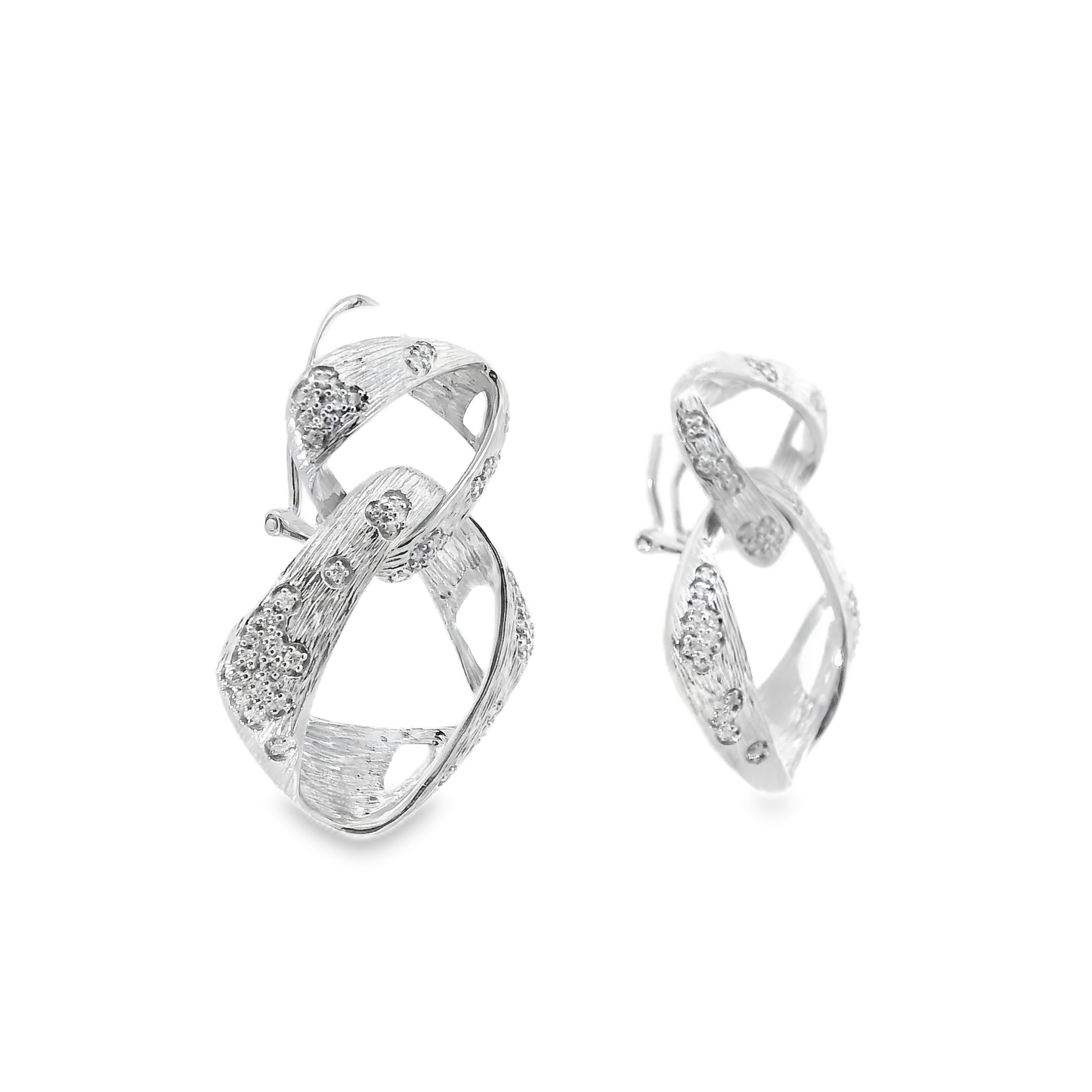 0.52CT Diamond Earring 14k White Gold