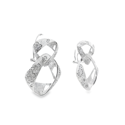 0.52CT Diamond Earring 14k White Gold