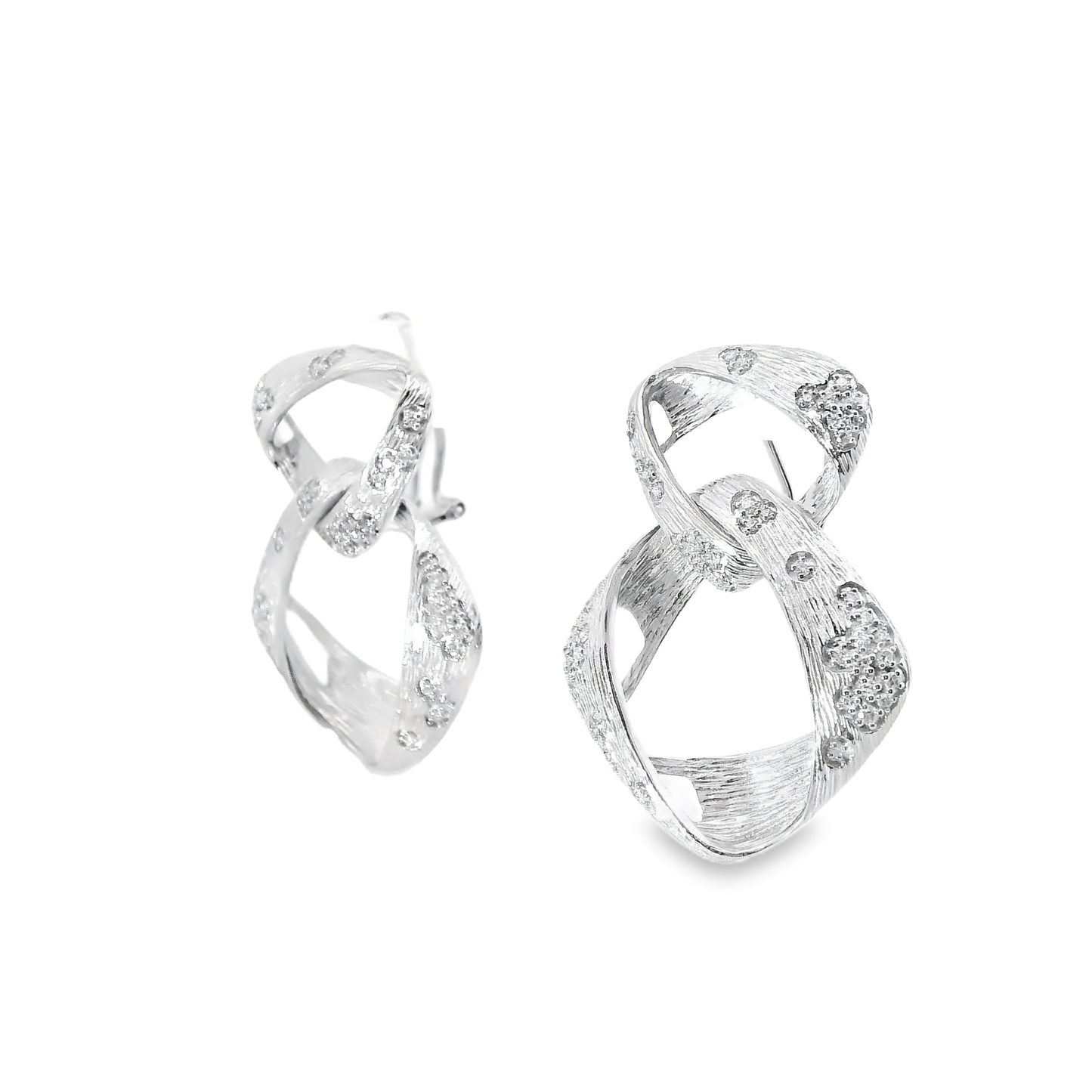 0.52CT Diamond Earring 14k White Gold