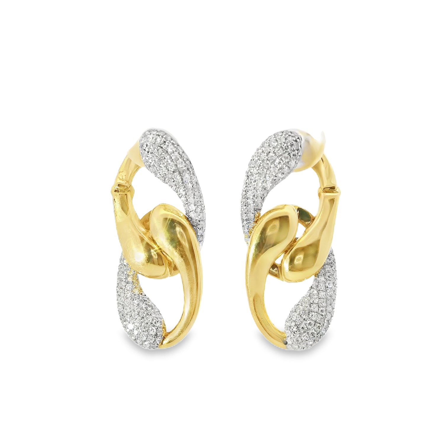 0.69CT Diamond Earring 14k Yellow Gold