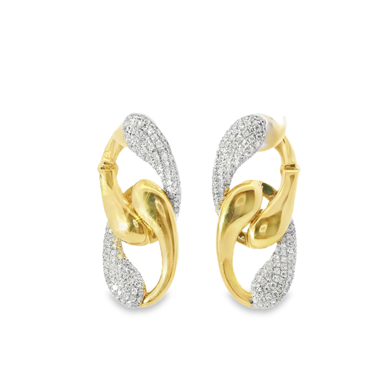 0.69CT Diamond Earring 14k Yellow Gold